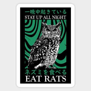 Stay up all night owl Magnet